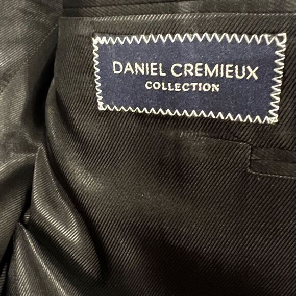 NWOT Men's Daniel Cremieux Loro Piana Blazer Sports Coat Black Pinstripe 43R - Picture 4 of 7